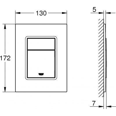 Przycisk spłukujący do wc brushed warm sunset 37535DL0 Grohe Skate Cosmopolitan S