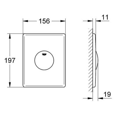 Przycisk spłukujący do wc biel alpejska 37547SH0 Grohe Skate