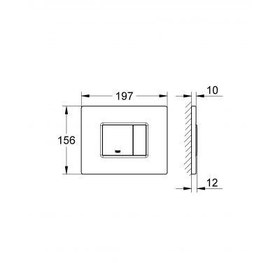 Przycisk spłukujący do wc hard graphite 38732A00 Grohe Skate