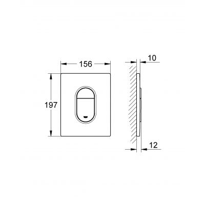 Przycisk spłukujący do wc chrom błyszczący 38844000 Grohe Arena
