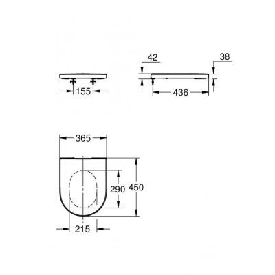 Deska sedesowa wolnoopadająca biała 102501SH00 Grohe Euro Ceramic
