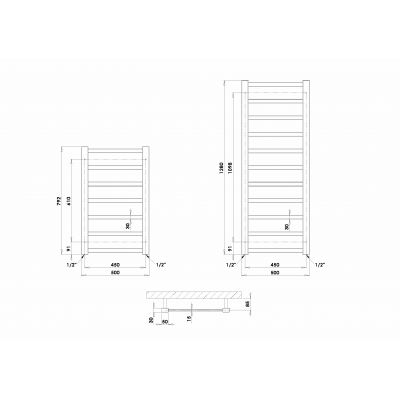 Grzejnik łazienkowy 60x128 cm G4C P.M.H. Galeon