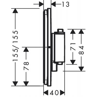 Bateria wannowo-prysznicowa podtynkowa termostatyczna czarna 15583670 Hansgrohe ShowerSelect Comfort Q