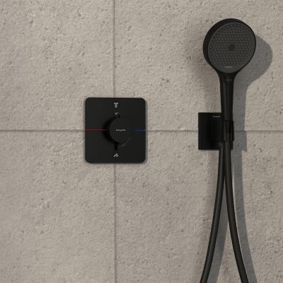 Bateria wannowo-prysznicowa podtynkowa termostatyczna czarna 15586670 Hansgrohe ShowerSelect Comfort Q