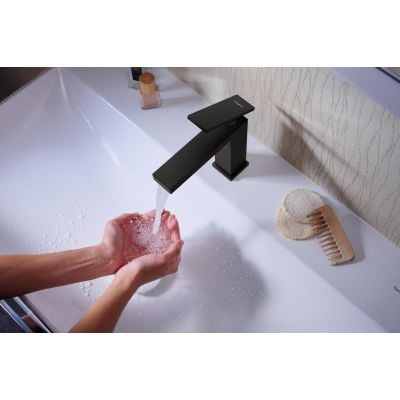 Bateria umywalkowa stojąca czarna 73012670 Hansgrohe Tecturis E