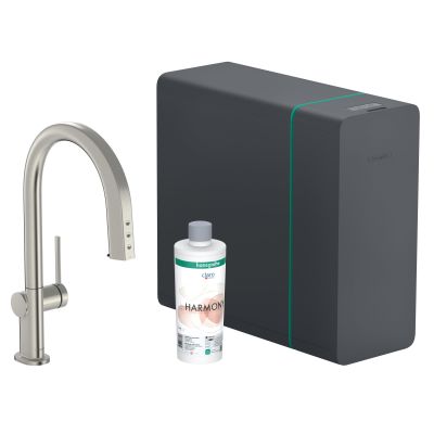 Hansgrohe Aqittura M91 76836800 bateria kuchenna z filtrem stojąca stal