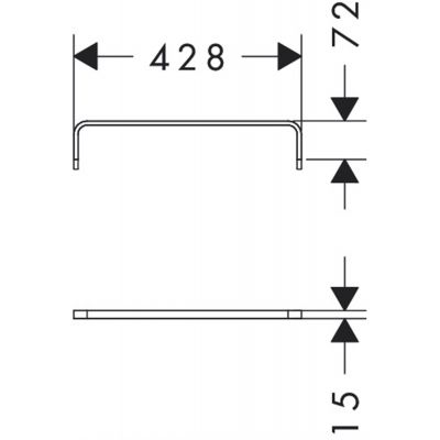 Hansgrohe Xelu Q wieszak na ręcznik do szafki chrom 54143000