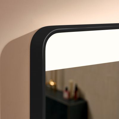 Lustro 36x70 cm prostokątne z oświetleniem czarny 54955670 Hansgrohe Xarita Lite Q