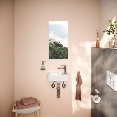 Lustro 36x70 cm prostokątne z oświetleniem biały 54968700 Hansgrohe Xarita Lite Q