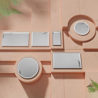 Lustro 36x70 cm prostokątne z oświetleniem biały 54968700 Hansgrohe Xarita Lite Q
