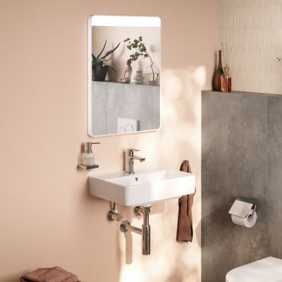 Lustro 50x70 cm prostokątne z oświetleniem biały 54969700 Hansgrohe Xarita Lite Q