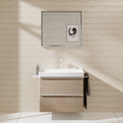 Lustro 80.6x70.6 cm prostokątne z oświetleniem biały 54996700 Hansgrohe Xarita E