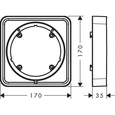 Hansgrohe ShowerSelect Comfort Q rozeta przedłużająca biały matowy 13618700
