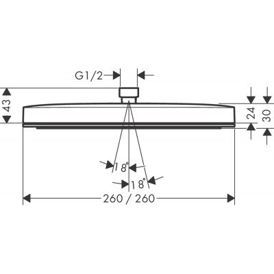 Hansgrohe Pulsify E 24331000 deszczownica 26x26 kwadratowa chrom