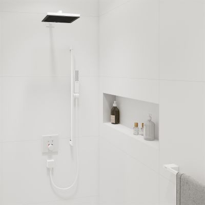 Deszczownica 26x26 cm kwadratowa biała 24333700 Hansgrohe Pulsify E