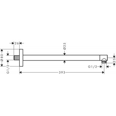 Hansgrohe 24357140 ramię ścienne