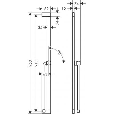 Drążek prysznicowy 90 cm 24405670 Hansgrohe Unica