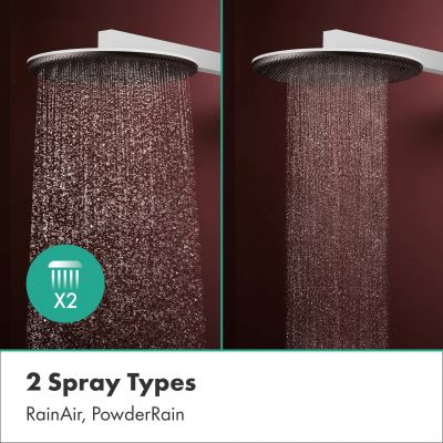 Deszczownica z ramieniem 30x30 cm okrągła biała 24540700 Hansgrohe Raindance Alive S