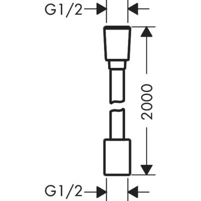 Hansgrohe Designflex 28230990 wąż prysznicowy 200 cm