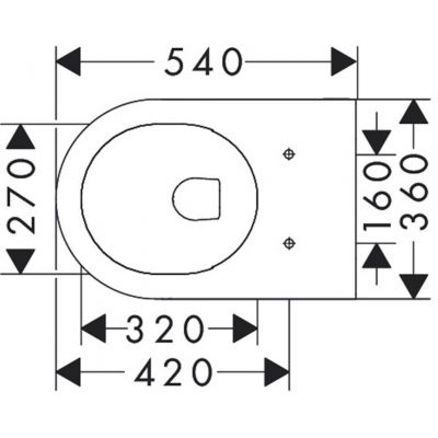 Miska WC wisząca bez kołnierza biały 60193450 Hansgrohe EluPura S