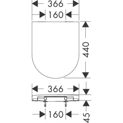 Deska sedesowa biała 60196450 Hansgrohe EluPura S
