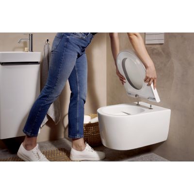 Deska sedesowa wolnoopadająca biała 60197450 Hansgrohe EluPura S