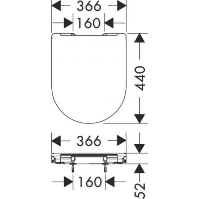 Deska sedesowa wolnoopadająca biała 60200450 Hansgrohe EluPura S