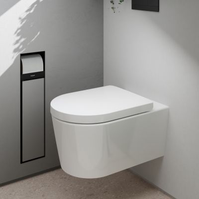 Miska WC z deską wolnoopadającą wisząca bez kołnierza biały połysk 60292450 Hansgrohe EluPura S