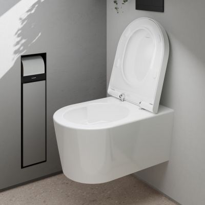 Miska WC z deską wolnoopadającą wisząca bez kołnierza biały połysk 60292450 Hansgrohe EluPura S