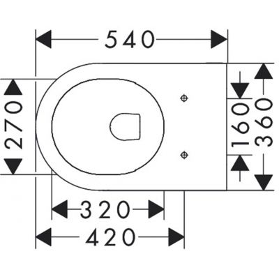 Miska WC wisząca bez kołnierza biały 61118450 Hansgrohe EluPura S