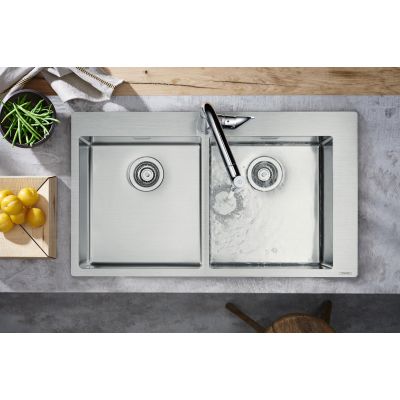 Zlewozmywak stalowy 86.5x50 cm 43303800 Hansgrohe S 71