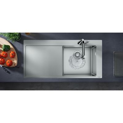 Zlewozmywak stalowy 104.5x51 cm 43306800 Hansgrohe S 71