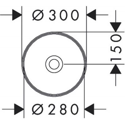Umywalka 30x30 cm okrągła nablatowa biała 60163450 Hansgrohe Xuniva S