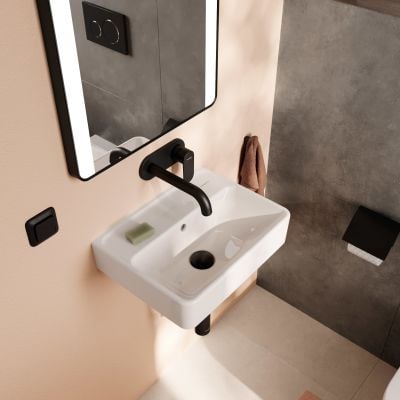 Umywalka 45x34 cm prostokątna ścienna biała 60229450 Hansgrohe Xanuia Q