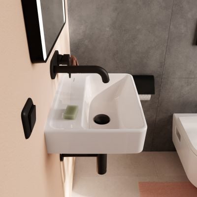 Umywalka 45x34 cm prostokątna ścienna biała 60229450 Hansgrohe Xanuia Q