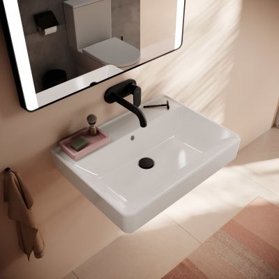 Umywalka 65x48 cm prostokątna ścienna biała 60245450 Hansgrohe Xanuia Q