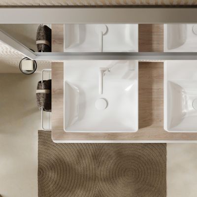 Umywalka 50x48 cm prostokątna nablatowa biała 61014450 Hansgrohe Xelu Q