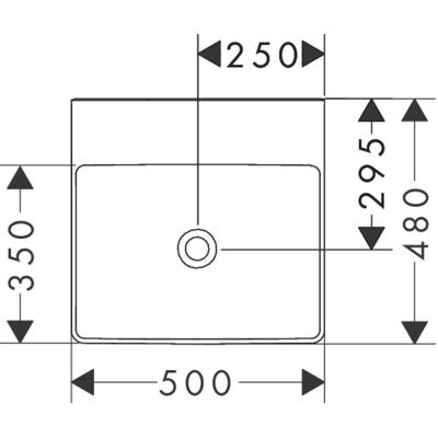 Umywalka 50x48 cm prostokątna nablatowa biała 61015450 Hansgrohe Xelu Q