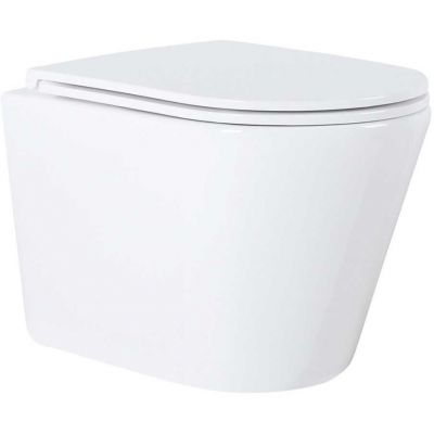 Zestaw miska z deską wisząca bez kołnierza biały HGR90000042 Hagser Otis