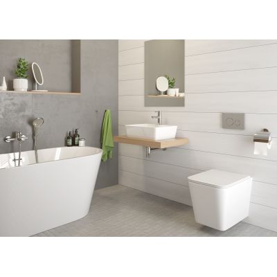 Umywalka 48x37 cm prostokątna nablatowa biała HGR20000041 Hagser Alexa