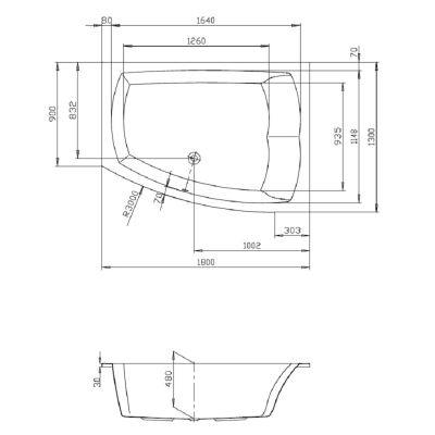Wanna narożna 3693010 Hoesch Largo