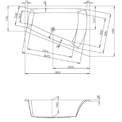 Wanna narożna 3706010 Hoesch Largo