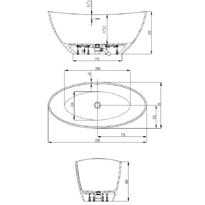 Wanna wolnostojąca 150x70 cm 4405013305 Hoesch Namur