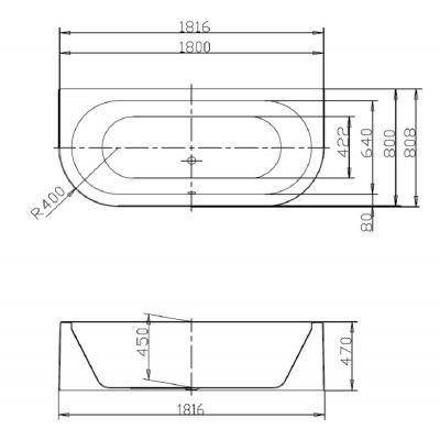 Wanna przyścienna 6181010 Hoesch Happy D.