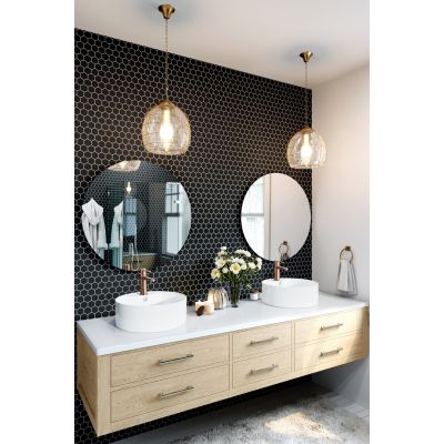 Invena Glamour BU02014 bateria umywalkowa stojąca miedź