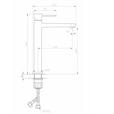 Invena Glamour BU02W01 bateria umywalkowa stojąca chrom