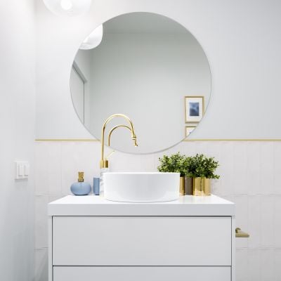 Invena Gabro BU33W18 bateria umywalkowa stojąca biały