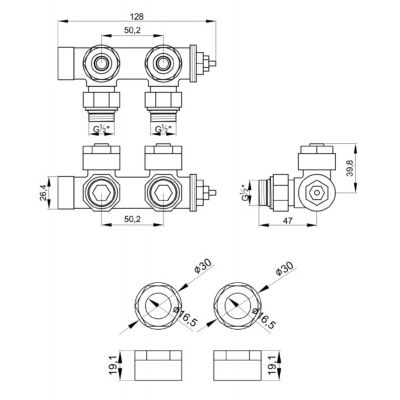 Zestaw termostatyczny czarny CZ91015 Invena PROV