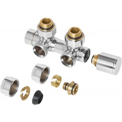 Zestaw przyłączeniowy chrom CZ96015 Invena PROV
