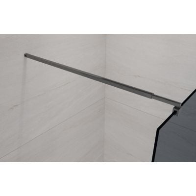 Ścianka prysznicowa walk-in 120 cm czarny półmat/szkło grafitowe AK32123 Invena